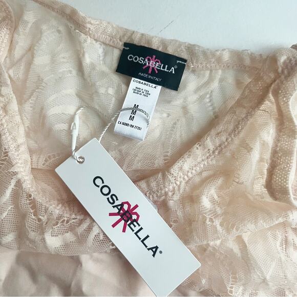 Cosabella Evolved Block Lace Teddy Nude Rose - Picture 5 of 6
